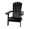 Flash Furniture Black All-Weather Folding Adirondack Chairs, PK 2 2-JJ-C14505-BLK-GG